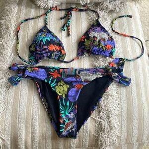 OndadeMar jungle print string bikini